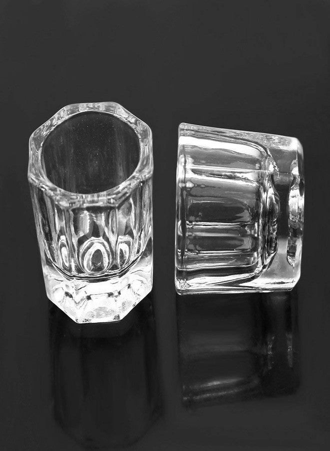 GBSTORE 2 Nail Art Acrylic Liquid Powder Dappen Dish Glass Crystal Cup Glassware Tools - Image 2